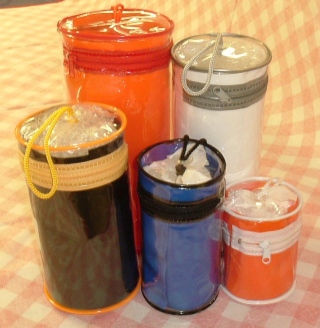 Clear Cylindrical Bags. : All clear cylindrical bag with coloured zip, matching hanging cord and coloured piping.<br>These can be manufactured in low quantities please call us to discuss your requirements.<br>These multi-use bags are ideal to keep your cosmetics for many years.