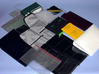 General Wallets and Covers: With over 50 years experience of manufacturing we have some 5-6,000 different welded products in flexible and rigid PVC. Some are partly stitched, some have eyelets, hinges, zips, valves etc. Made in solid colours with alternative surfaces, or in all-clear PVC with self-adhesive backing, added pockets, loops, flaps etc. there are hundreds of possibilities to cater for every need.